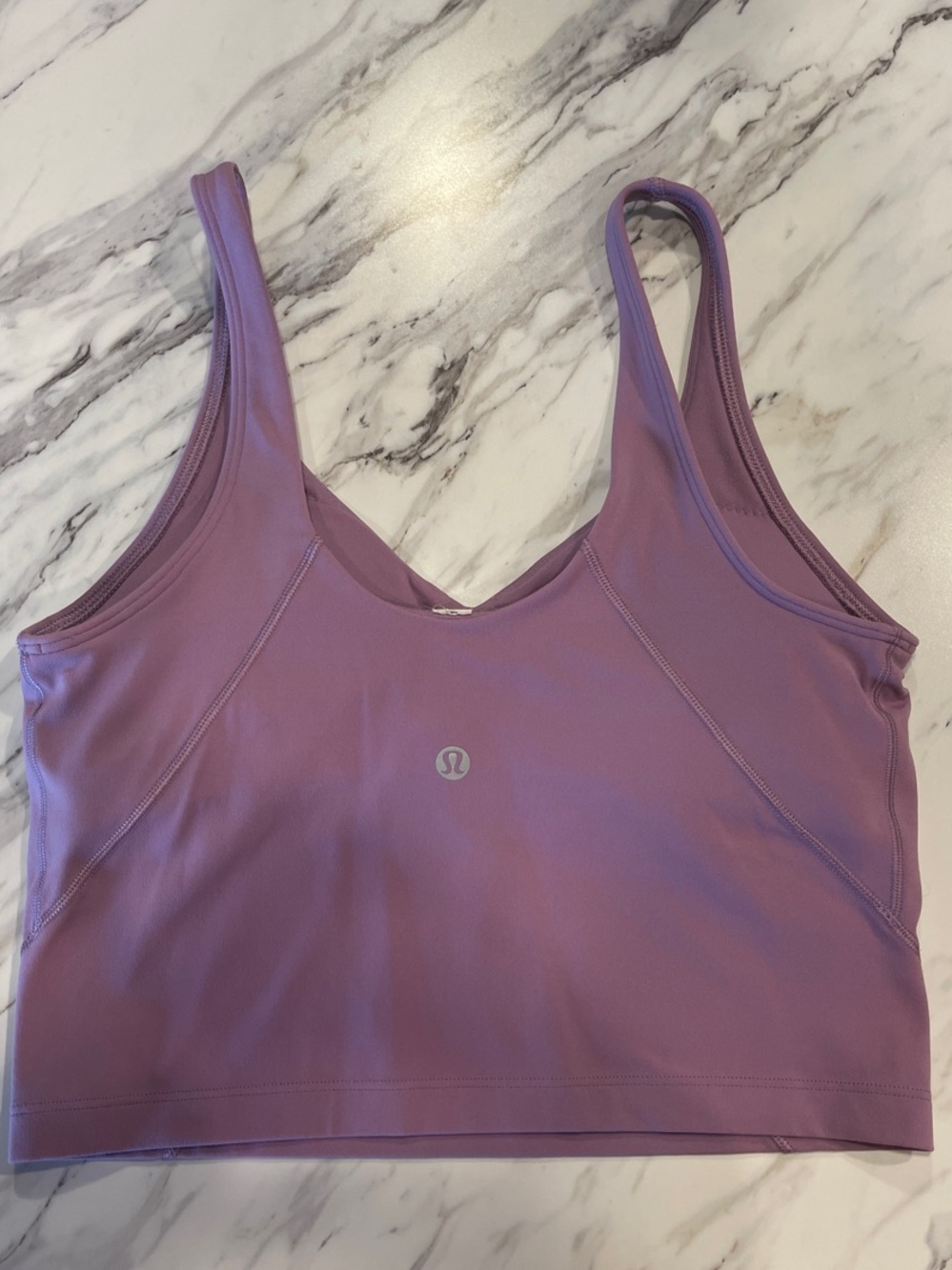 lululemon athletica Lavender V‑Neck Cropped Sports Bra